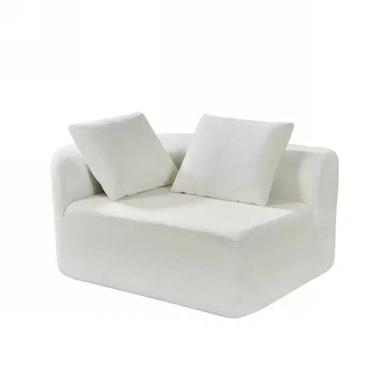Christopher Knight Home Vivian 116" Modern Curved Sectional Sofa with High-Density Sponge and 4 Pillows Beige