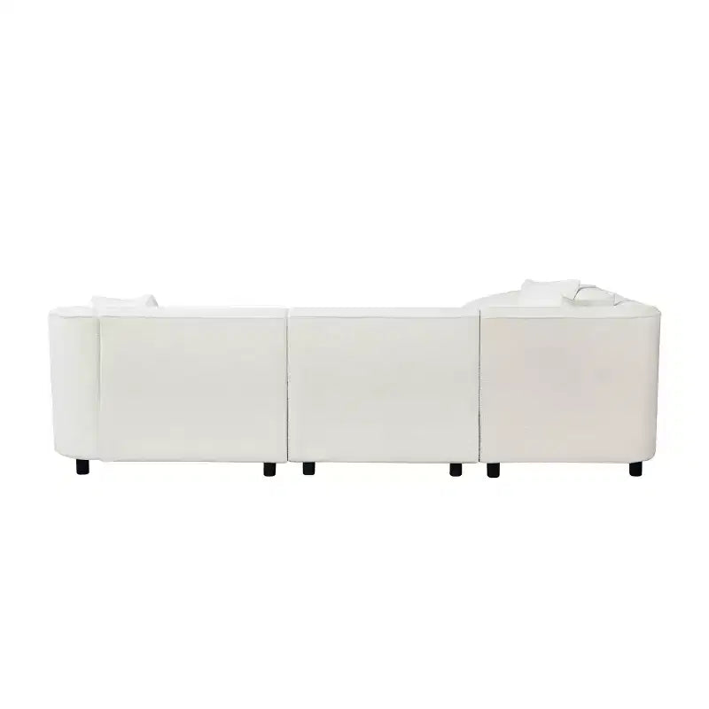 Christopher Knight Home Isolde Contemporary 104" 4-Seater L-Shaped Boucle Upholstery Curved Sectional Sofa Beige