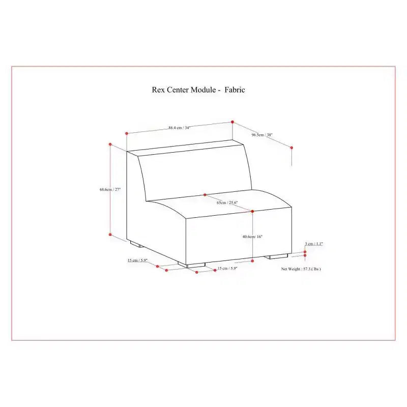 WyndenHall Biggs Center Module Pale Gray