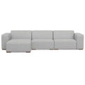 WyndenHall Biggs 2 Seater Sofa and Left Chaise Pale Gray