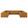 Modway 8pc Bartlett Vegan Leather Sectional Sofa Set Tan: Modern U-Shaped, No Assembly Required