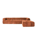 Christopher Knight Home Diego 12 2 " Modern L-Shaped High-Density Foam Sectional Sofa with Low Backrest Orange