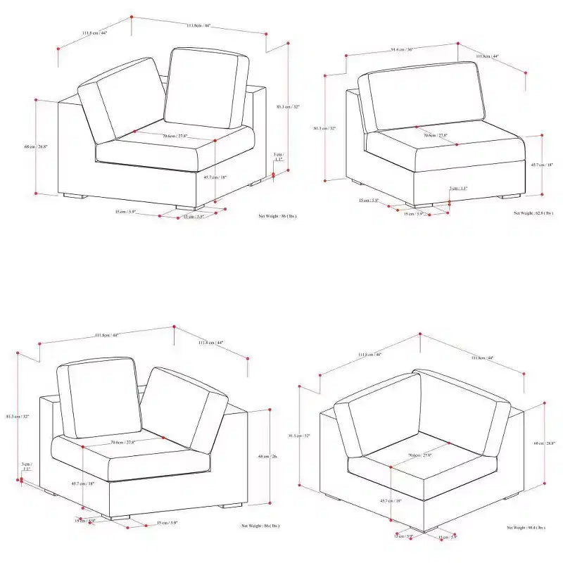 WyndenHall Marlee Corner Sectional Cloud Gray