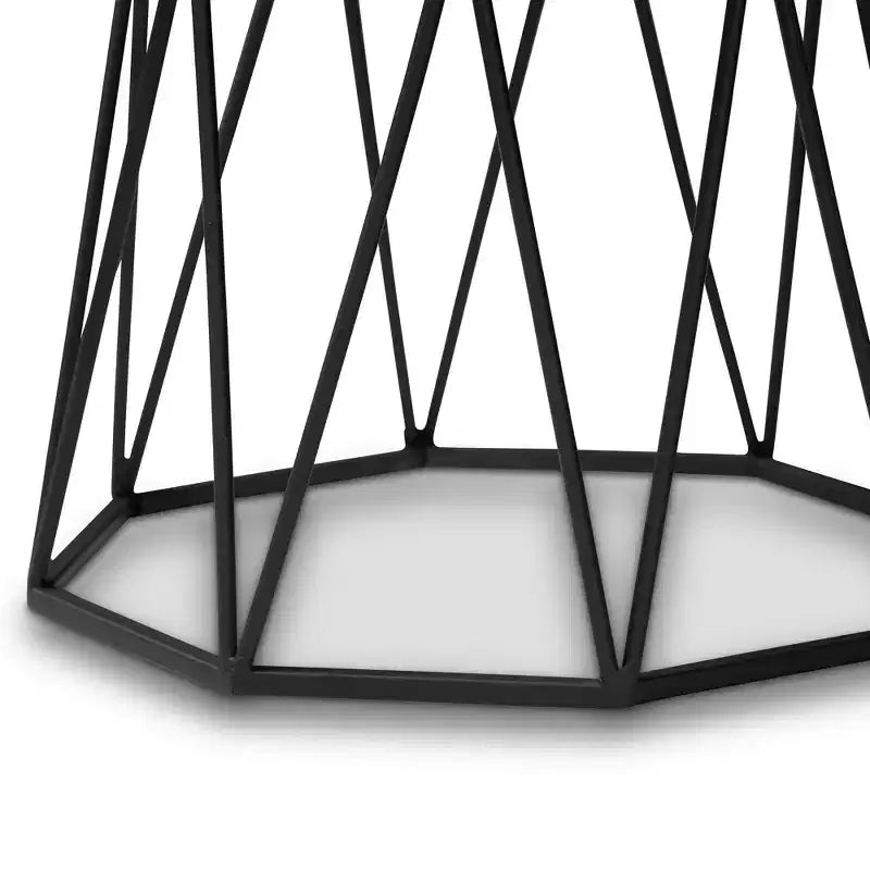 Mesa auxiliar de metal con cubierta de mármol, negra, mesa lateral rectangular, no requiere montaje