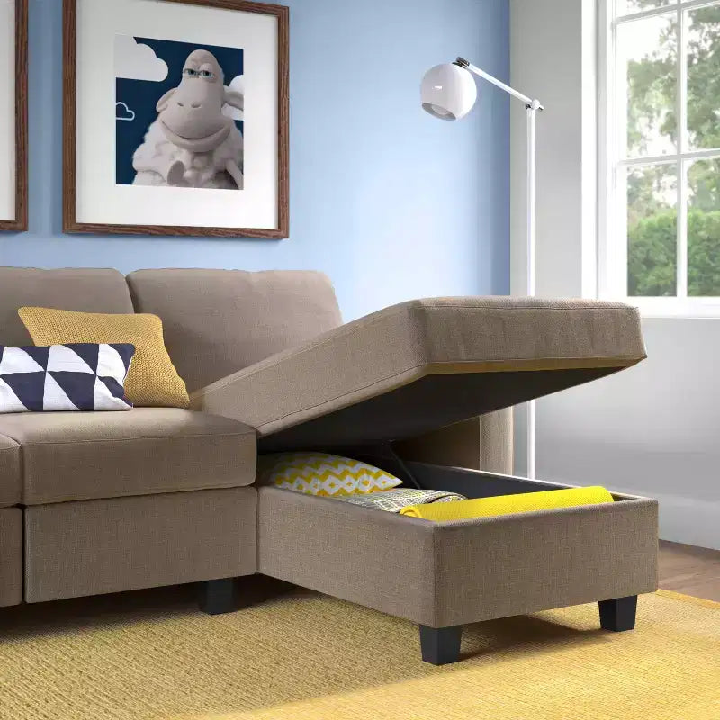 Palisades Reclining Sectional with Right Storage Chaise - Serta