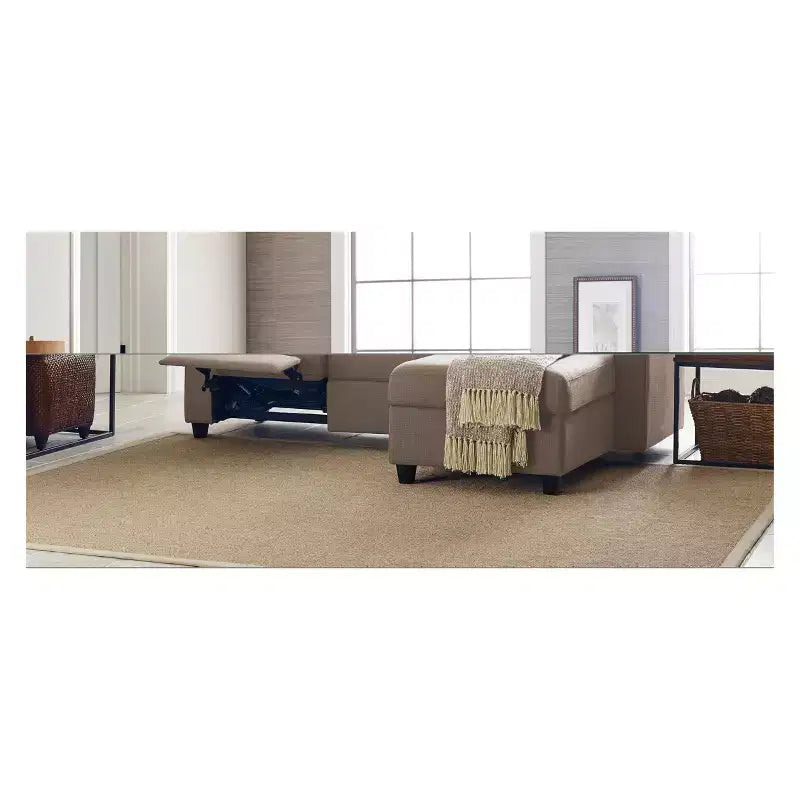 Palisades Reclining Sectional with Right Storage Chaise - Serta