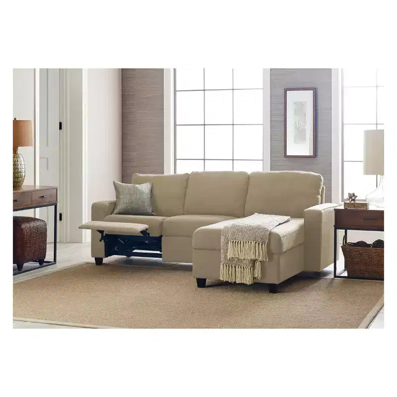 Palisades Reclining Sectional with Right Storage Chaise - Serta