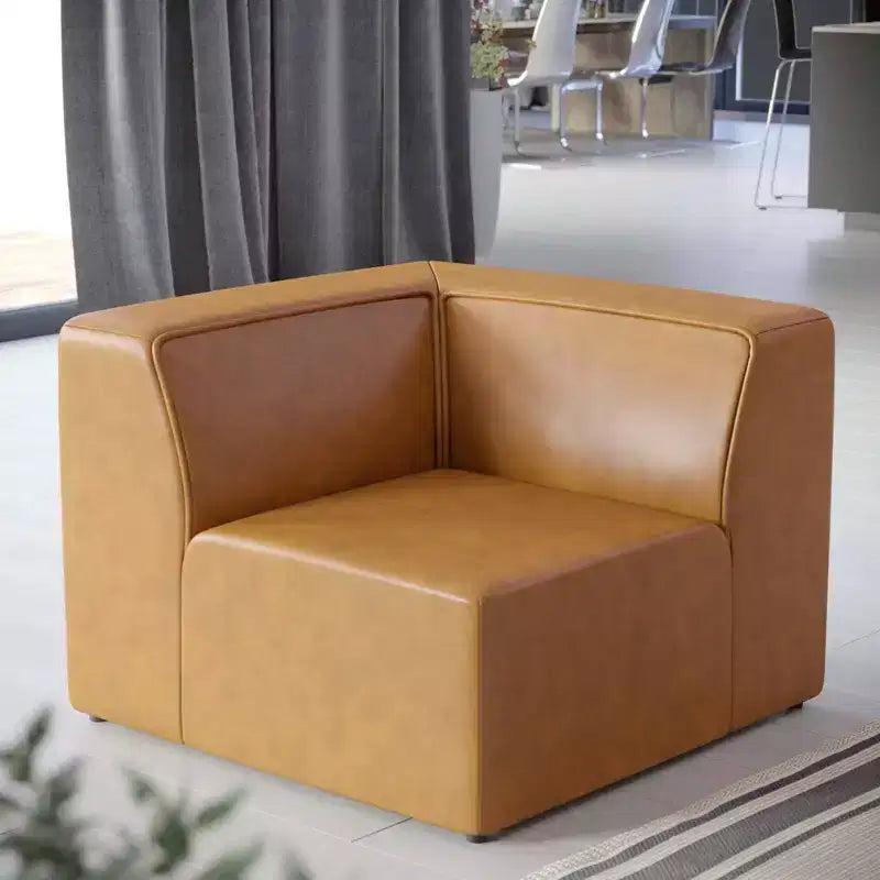 Mingle Vegan Leather Corner Chair - Modway