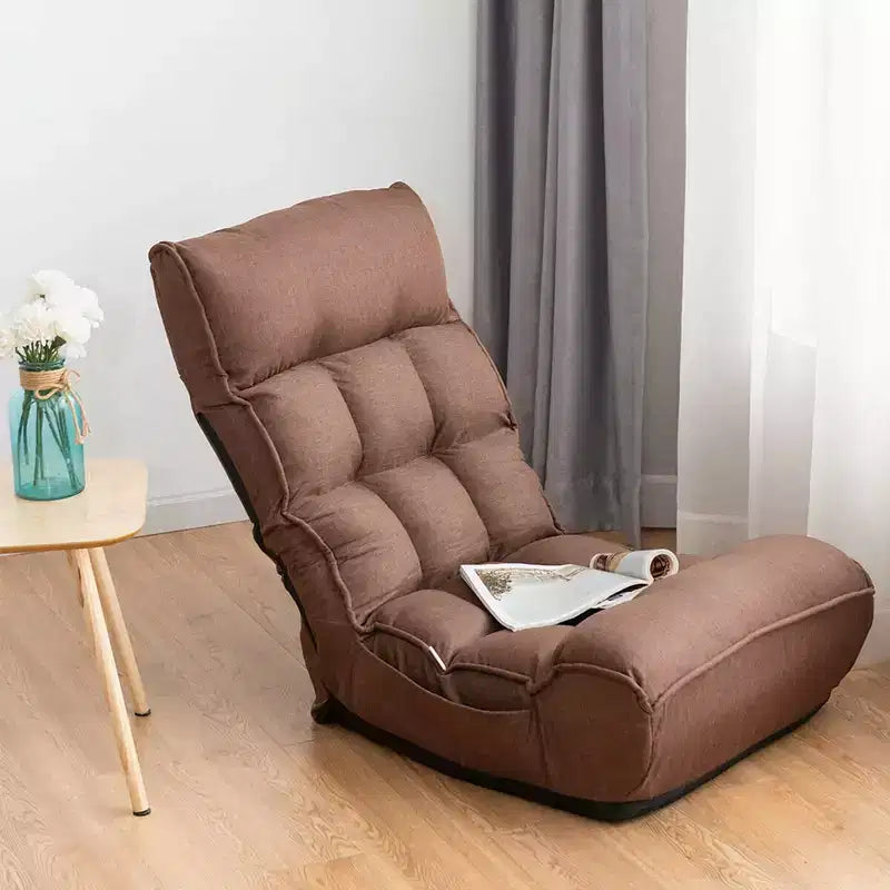 Costway 4-Position Floor Chair Folding Lazy Sofa w/Adjustable Backrest & Headrest