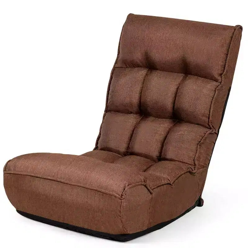 Costway 4-Position Floor Chair Folding Lazy Sofa w/Adjustable Backrest & Headrest