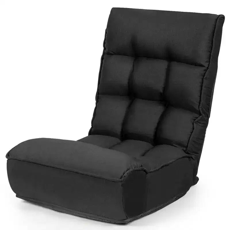 Costway 4-Position Floor Chair Folding Lazy Sofa w/Adjustable Backrest & Headrest