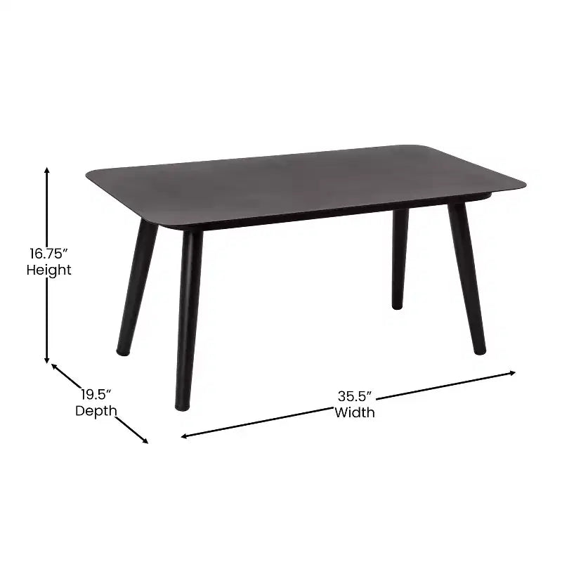 Juego de conversación Kierra de 4 piezas de ratán para todo tipo de clima de Flash Furniture con cojines extraíbles con cremallera gris y mesa de centro de metal