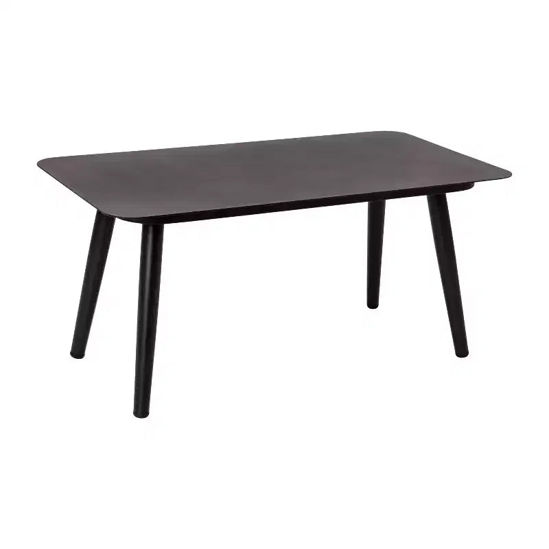 Juego de conversación Kierra de 4 piezas de ratán para todo tipo de clima de Flash Furniture con cojines extraíbles con cremallera gris y mesa de centro de metal