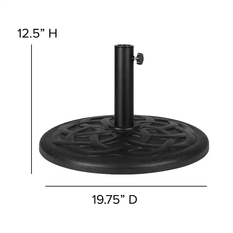 Juego de Mesa para Patio de 7 Piezas Emma y Oliver - 4 Sillas Apilables de Teca Sintética Imita Madera - Mesa de Teca Imita Madera - Sombrilla con Base