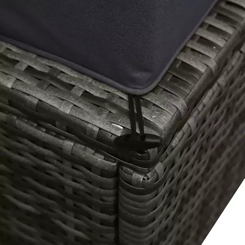 Outsunny Juego de Sofás de Ratán PE para Exterior de 6 Piezas, Set de Muebles Seccionales de Mimbre para Patio con Cojines y Mesa de Centro