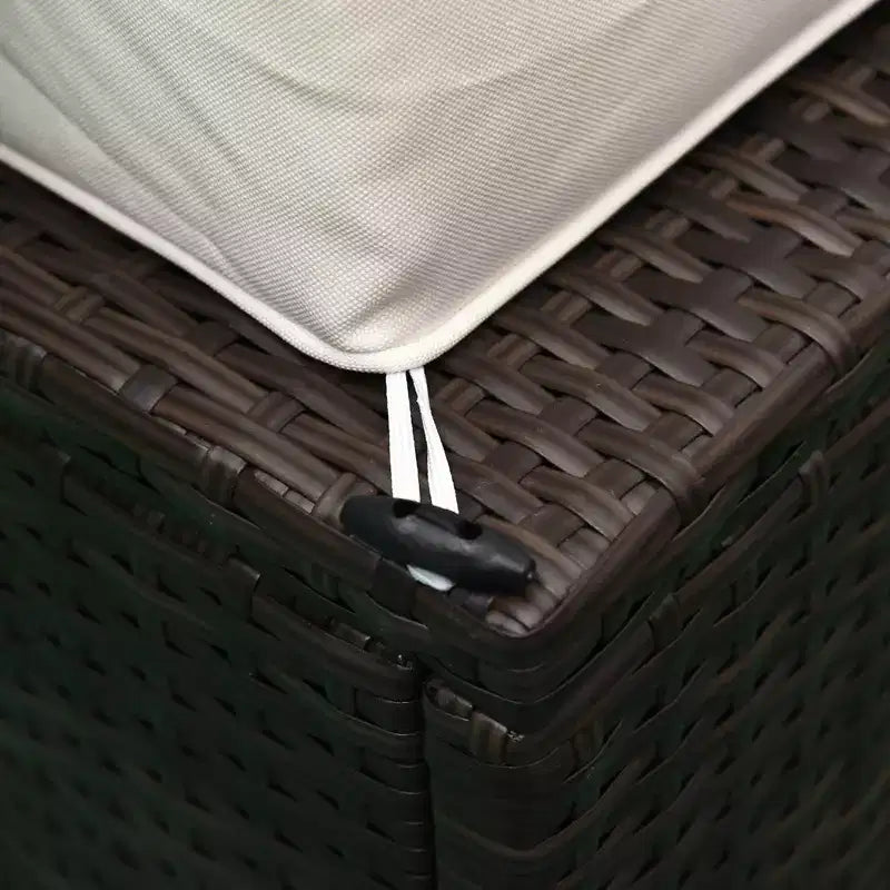 Outsunny Juego de Sofás de Ratán PE para Exterior de 6 Piezas, Set de Muebles Seccionales de Mimbre para Patio con Cojines y Mesa de Centro