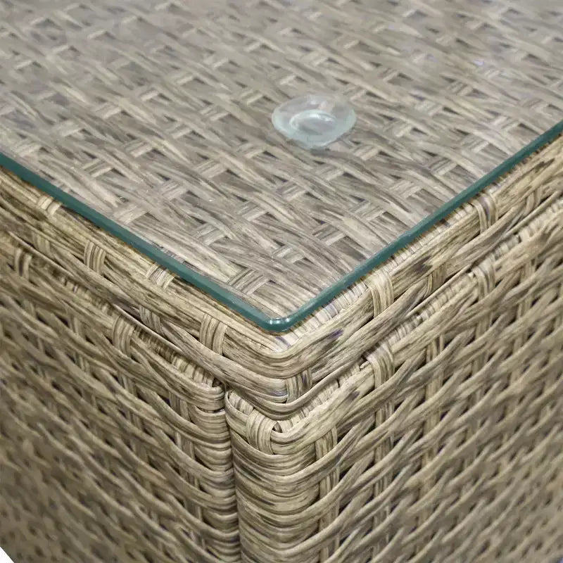 Outsunny Juego de Sofás de Ratán PE para Exterior de 6 Piezas, Set de Muebles Seccionales de Mimbre para Patio con Cojines y Mesa de Centro