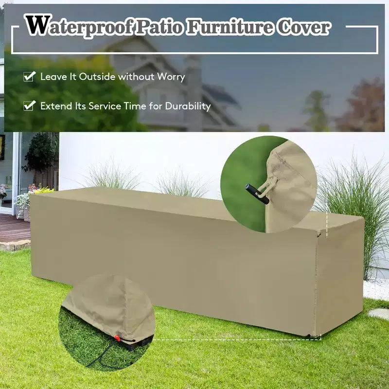 Costway 8PCS Patio Rattan Furniture Set Storage Waterproof Cover Cushion