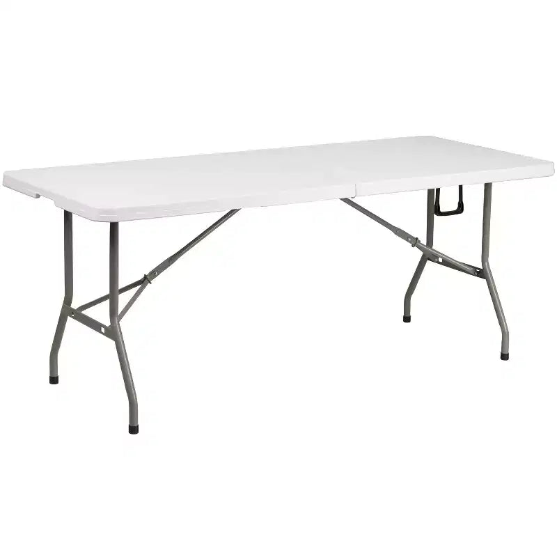 Flash Furniture Portable Tailgate/Event Tent Set-10'x10' Wheeled Pop Up Canopy Tent, 6-Foot Bi-Fold Table, 4 Folding Chairs