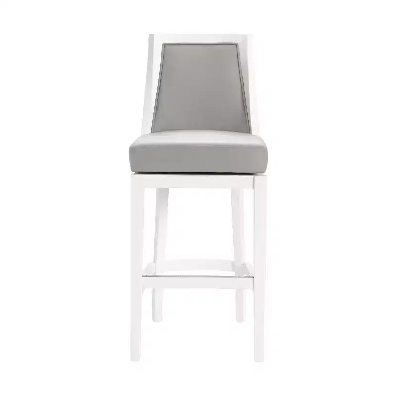 Juego de 2 taburetes de altura de barra con respaldo, estructura de madera de caucho, asiento tapizado, altura de asiento de 31"