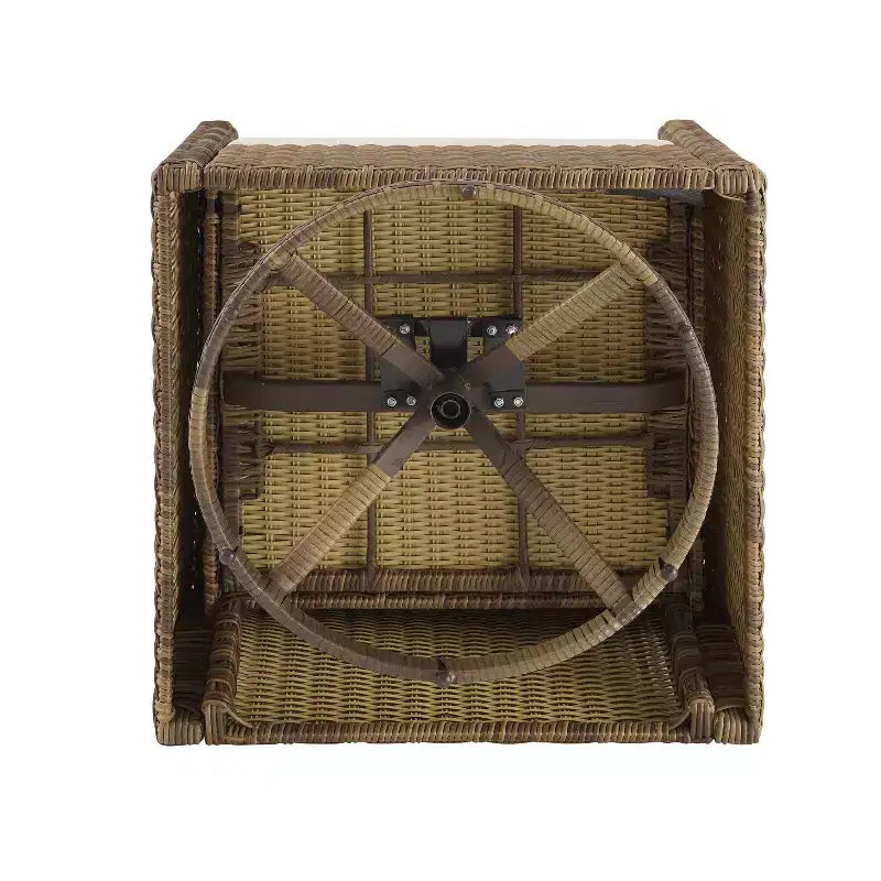 Fauteuils berçants pivotants d'extérieur en acier Bradenton 3 pièces - Crosley
