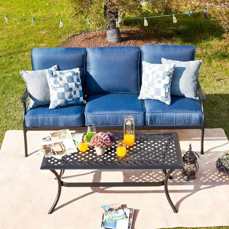 2pc Sofa and Coffee Table Patio Seating Set - Patio Festival