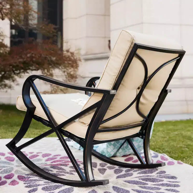 Ensemble de 3 fauteuils à bascule pour patio - Patio Festival