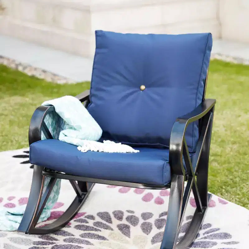 Ensemble de 3 fauteuils à bascule pour patio - Patio Festival