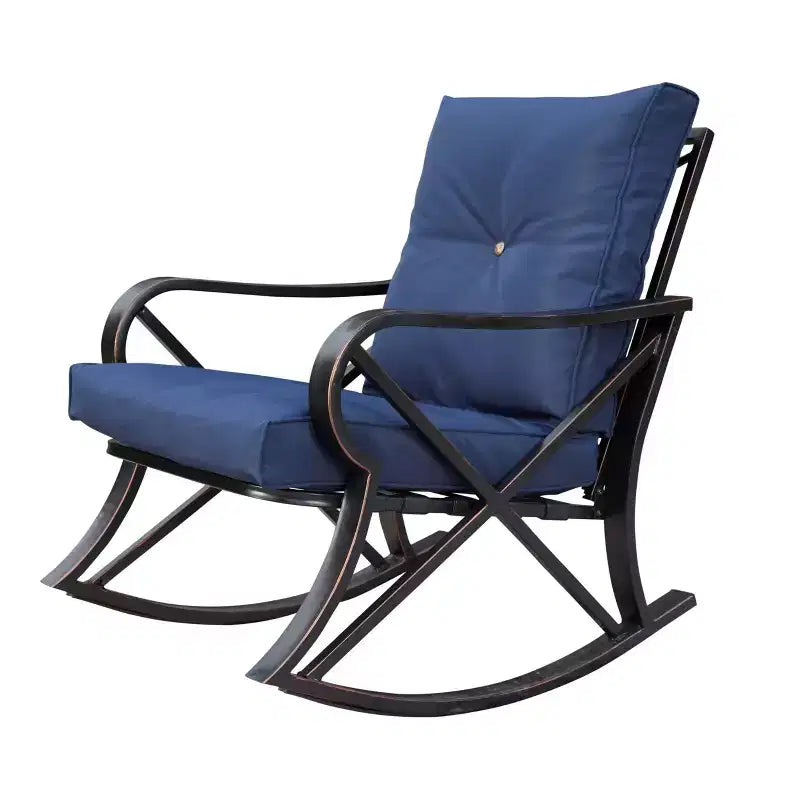 Ensemble de 3 fauteuils à bascule pour patio - Patio Festival