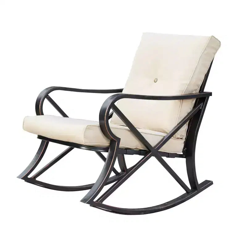 Ensemble de 3 fauteuils à bascule pour patio - Patio Festival