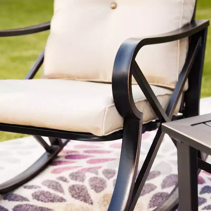 Ensemble de 3 fauteuils à bascule pour patio - Patio Festival