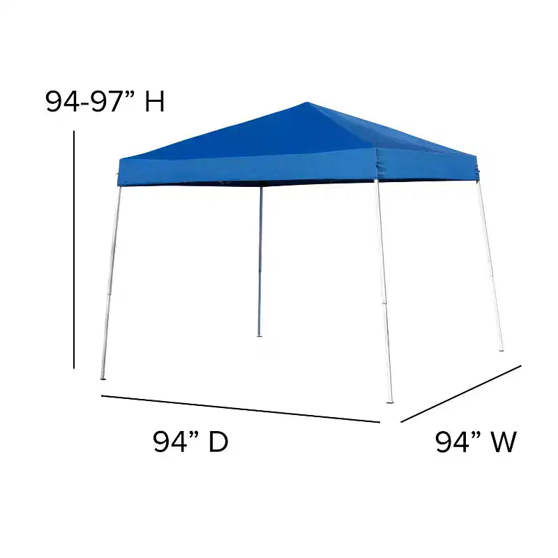 Juego portátil de puerta trasera, camping o eventos de Emma y Oliver con carpa tipo toldo blanca emergente con bolsa de transporte y mesa plegable con bancos.