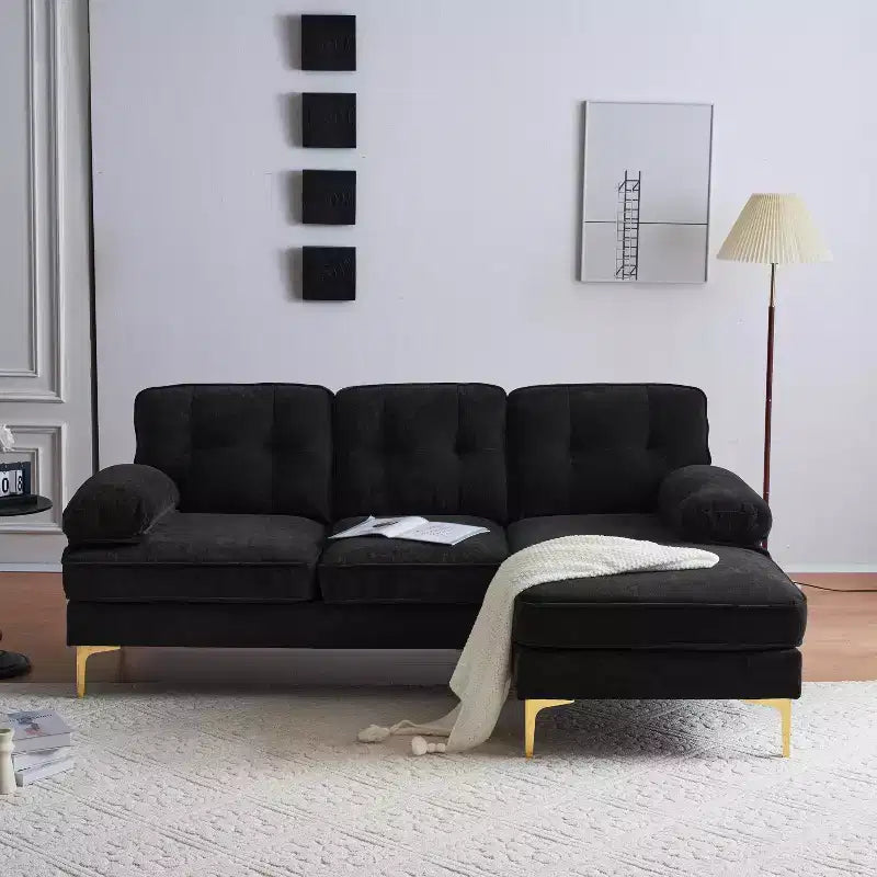 83 Modern Velvet Upholstered Sectional Sofas Couch-ModernLuxe