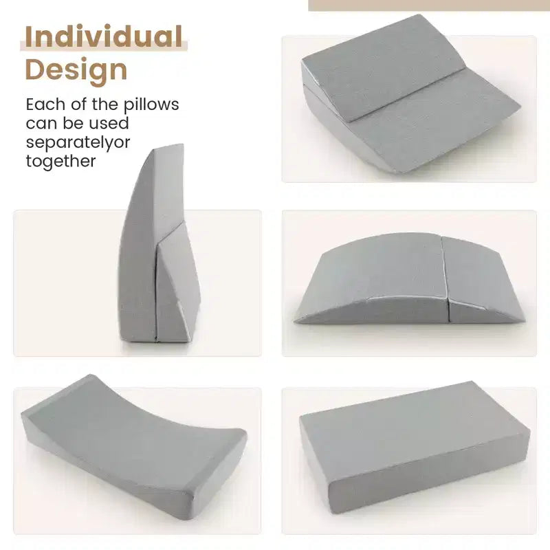 Costway 4-in-1 Convertible Folding Sofa Bed Floor Futon Sleeper Couch Chair Single Grey