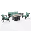 Crosley 5pc Kaplan Outdoor Patio Sofa Set with Fire Table