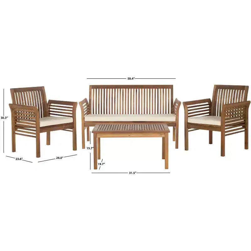 Juego de patio Carson de 4 piezas - Interior/exterior - PAT7005 - Safavieh