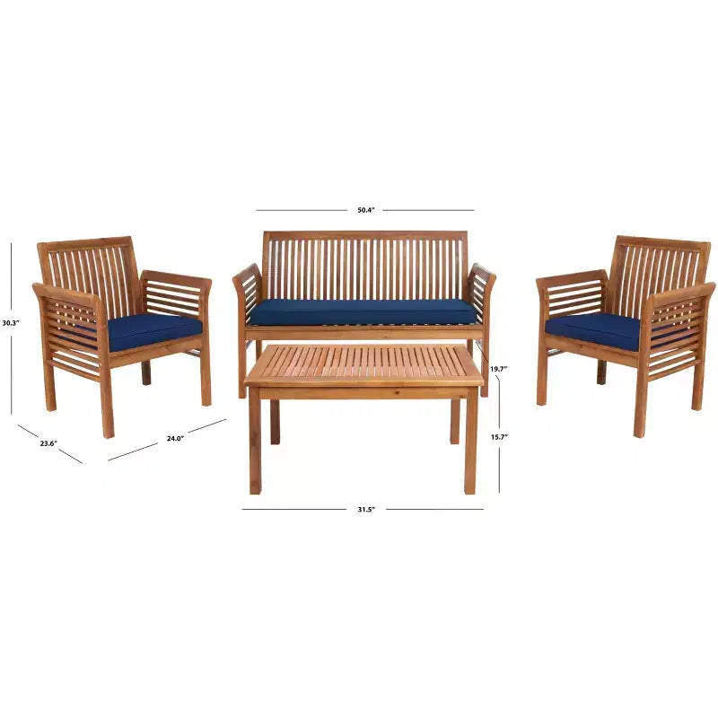 Juego de patio Carson de 4 piezas - Interior/exterior - PAT7005 - Safavieh