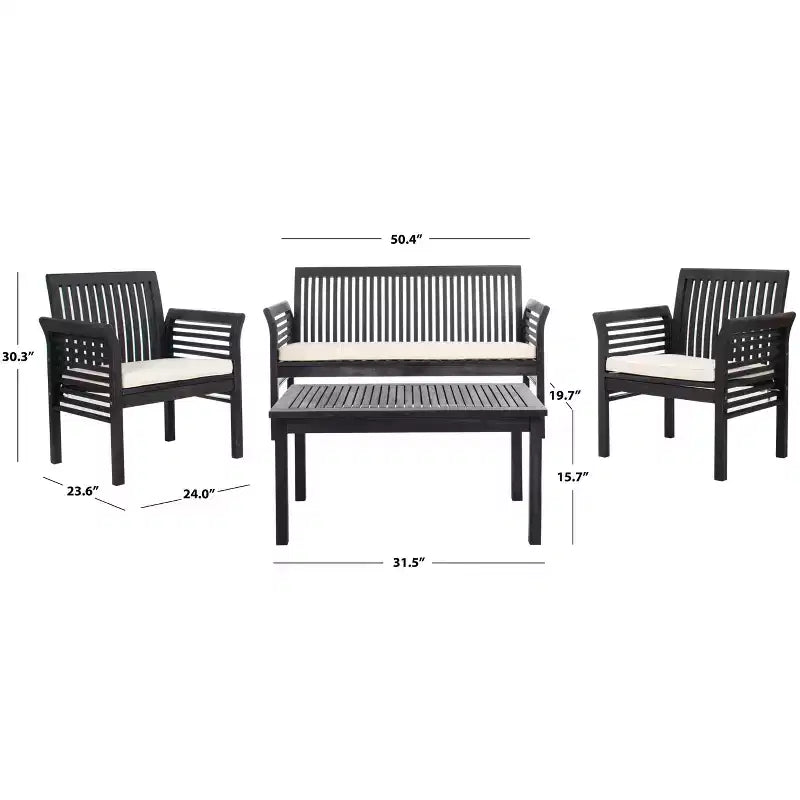 Juego de patio Carson de 4 piezas - Interior/exterior - PAT7005 - Safavieh