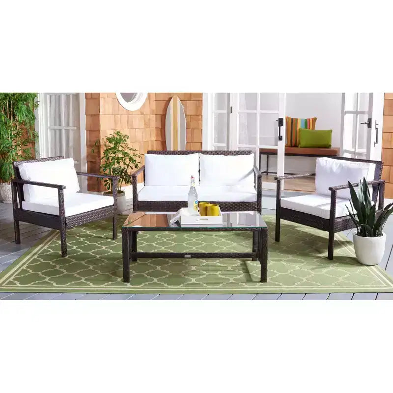 Juego de sala Garnen de 4 piezas - Interior/exterior - PAT7714 - Safavieh