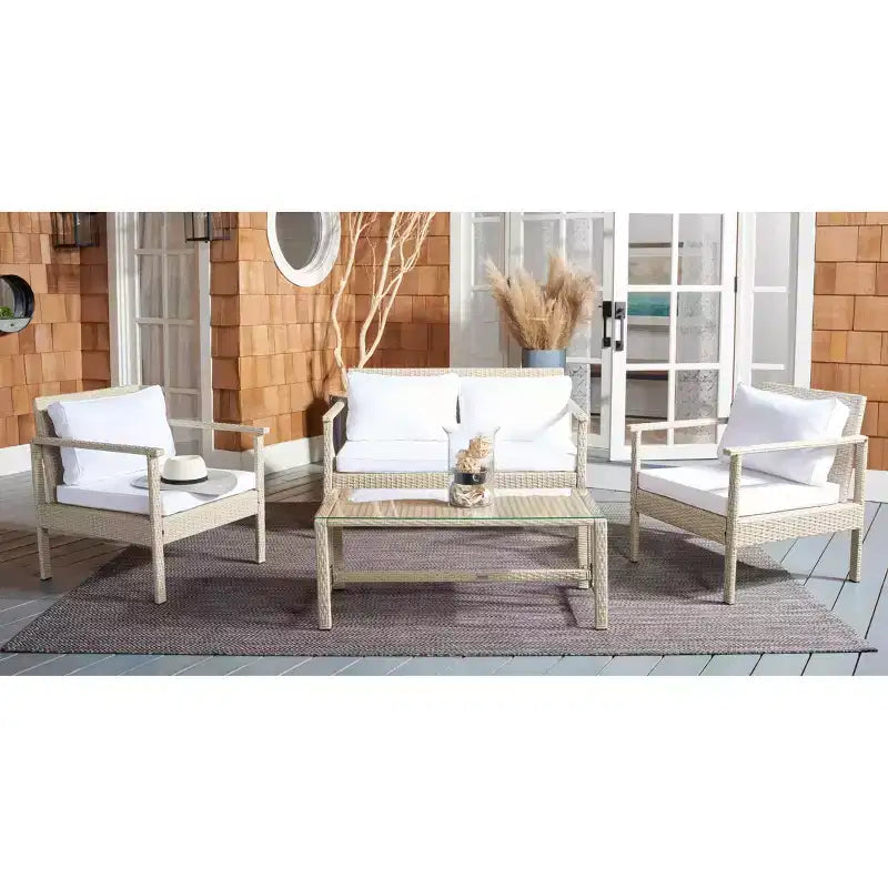 Juego de sala Garnen de 4 piezas - Interior/exterior - PAT7714 - Safavieh