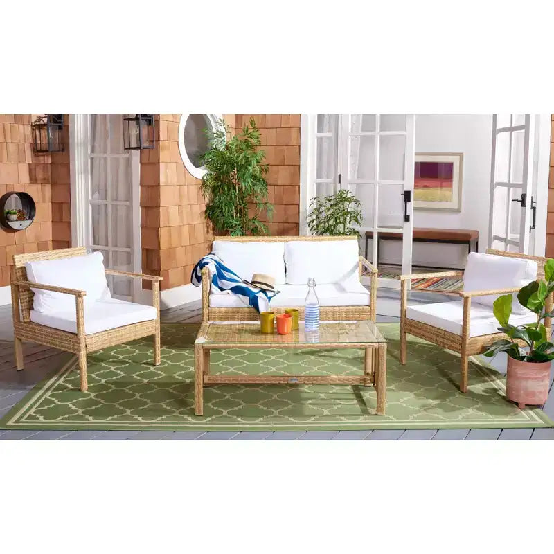 Juego de sala Garnen de 4 piezas - Interior/exterior - PAT7714 - Safavieh