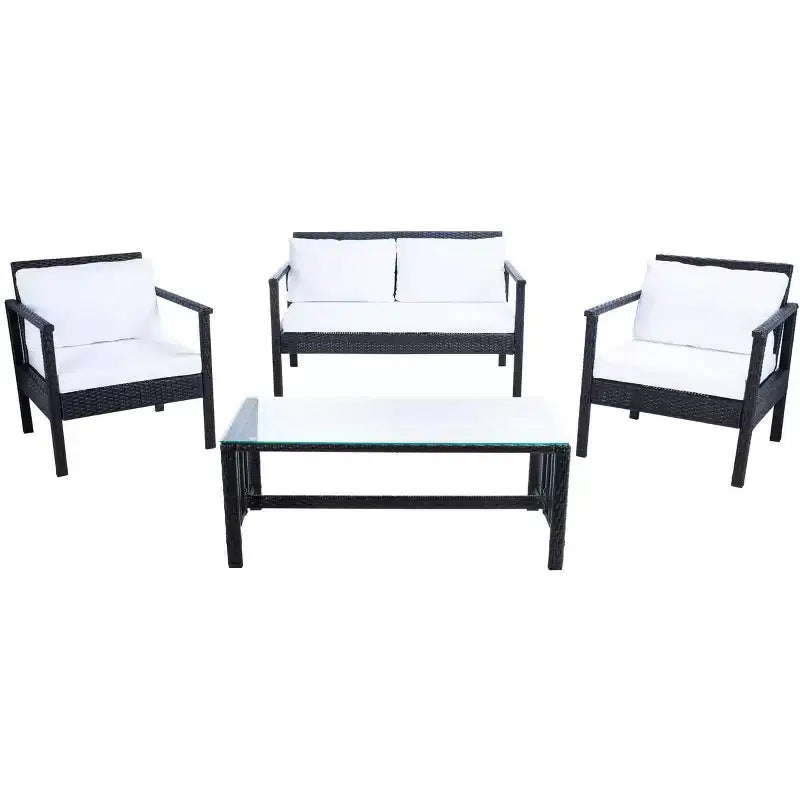 Garnen 4 Piece Living Set - Indoor/Outdoor - PAT7714 - Safavieh