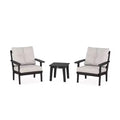 POLYWOOD 3pc Prairie Deep Seating Outdoor Patio Conversation Set