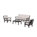 POLYWOOD 4pc Prairie Deep Seating with Sofa Outdoor Patio Conversation Set