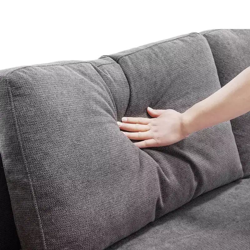 Minimalist 3 Seater L Shaped Sectional Sofa Reverisble Lounge Chaise for Living Room - Morden Fort