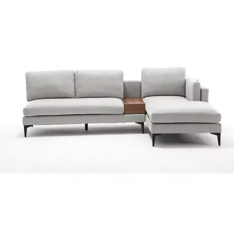 Minimalist 3 Seater L Shaped Sectional Sofa Reverisble Lounge Chaise for Living Room - Morden Fort