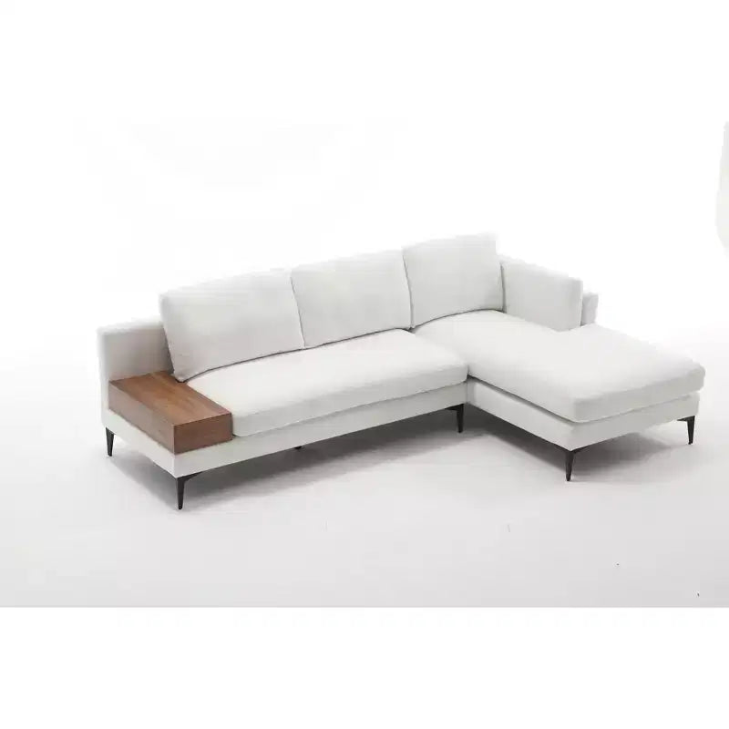 Minimalist 3 Seater L Shaped Sectional Sofa Reverisble Lounge Chaise for Living Room - Morden Fort