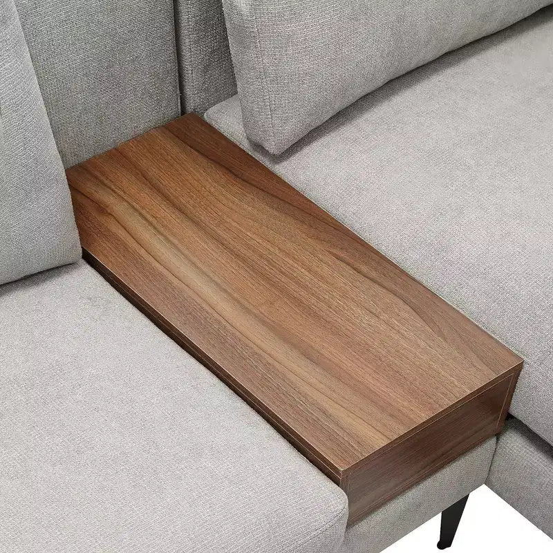 Minimalist 3 Seater L Shaped Sectional Sofa Reverisble Lounge Chaise for Living Room - Morden Fort
