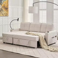 Hyleory 3 - Piece 82.2'' Velvet Upholstered Sectional Sofa Bed, Sleeper Sofa Bed