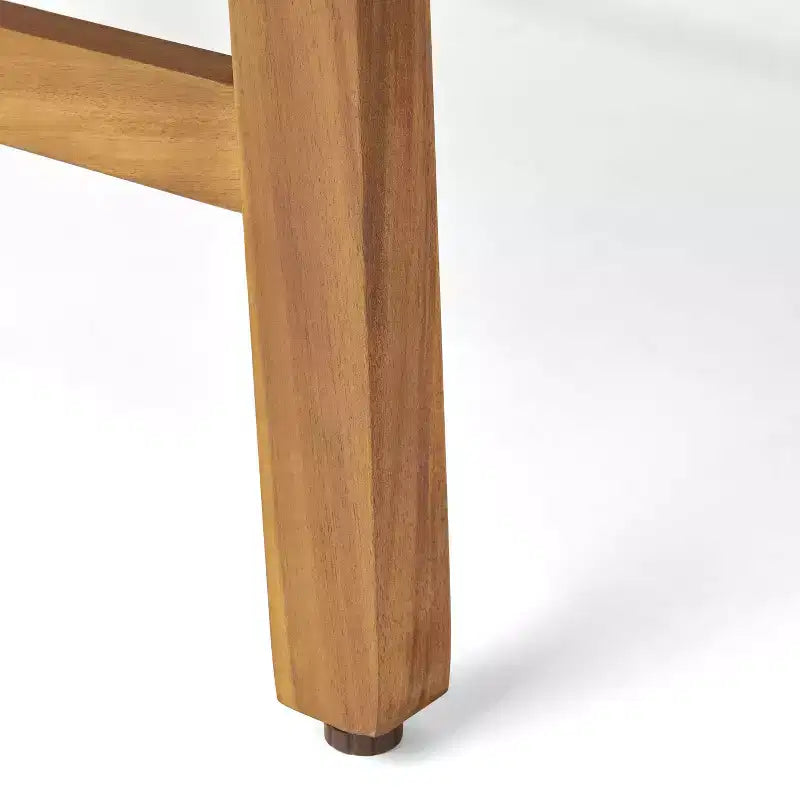 GDFStudio Abena Juego de conversación de 4 plazas para exteriores de madera de acacia con cojines, teca y crema